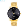 Classic Fashion Stainless Steel Belt Round Analog Quartz Gold Men Watch Z503 5Down