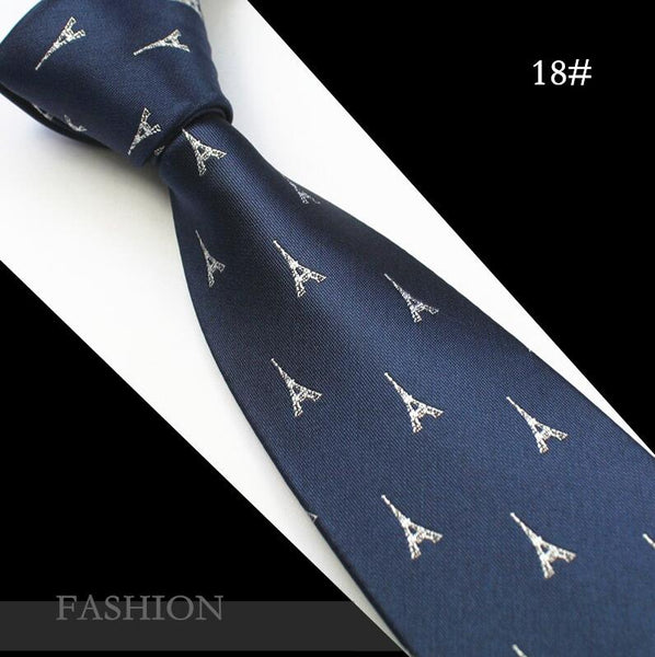 JEMYGINS Animal Mens Ties Silk Jacquard Weave Christmas Tie Slim Necktie Gravata Classic Fashion Business Wedding Tie For Men