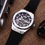 WINNER watches men luxury brand sports casual military clock wristwatches automatic wind mechanical skeleton watch rubber strap