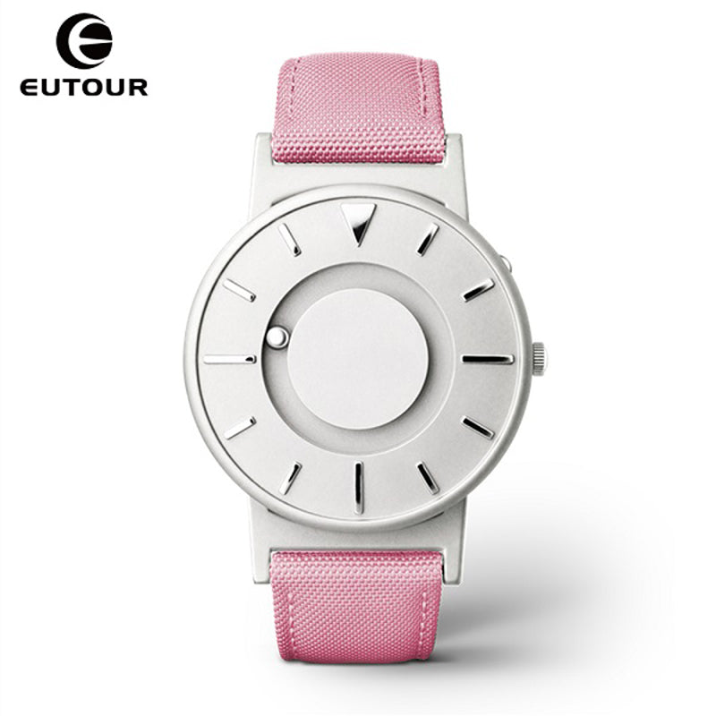 2017 New Style Black Mens Watches Magnetic Ball Fashion Watch Nylon Simple Mimimalist Quartz Watches Creative men Wristwatches