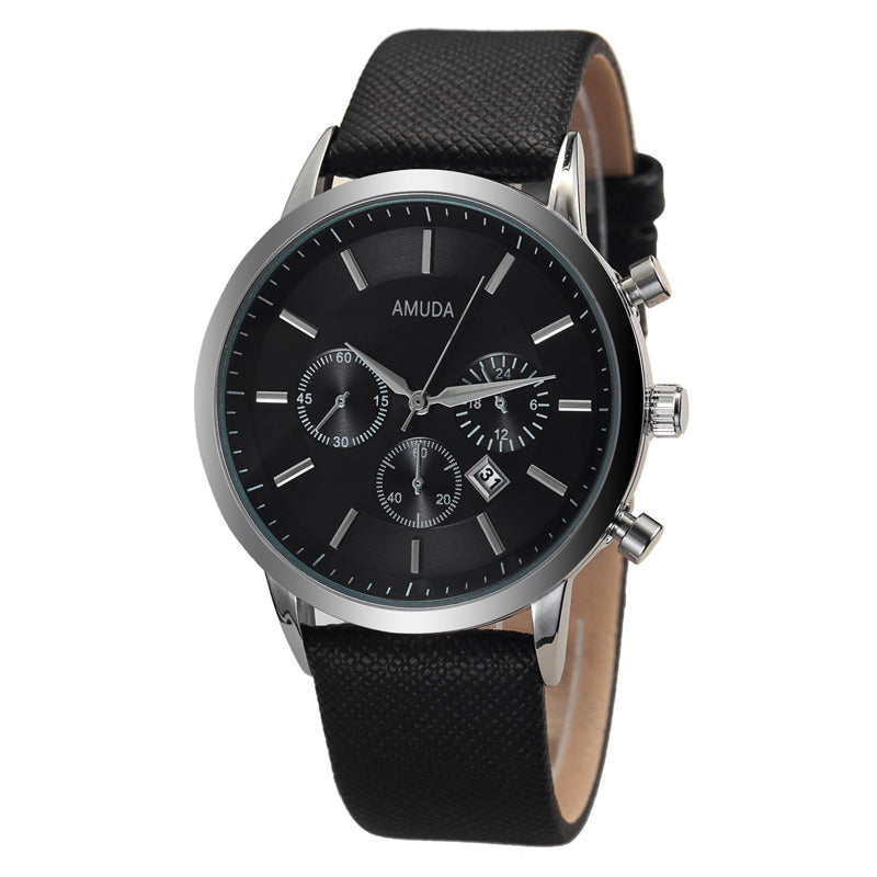 2017 Men Watch Mens Top Luxury Brand Leather Strap Casual Quartz Sports Waterproof Watches Wristwatches Relogio Masculino