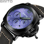 GIMTO Watch Men Luxury Brand Quartz Watch Military Sport Chronograph Watches Genuine Leather Men's Wristwatch Relogio Masculino