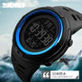 SKMEI Chronograph Sports Watches Men Silicone Countdown LED Digital Watch Military Waterproof Wristwatches Alarm Clock Male 1251