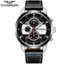Military Watch Quartz Men's Watches Top Brand GUANQIN New Design Men Leather Chronograph Sports Wrist watch relogio masculino
