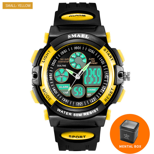 SMAEL Digital Watches Kids Dive 50M Water Resistant Wrist Watch Children S Shock Watch 0508 LED Clock Kids Sport Watch for Boys