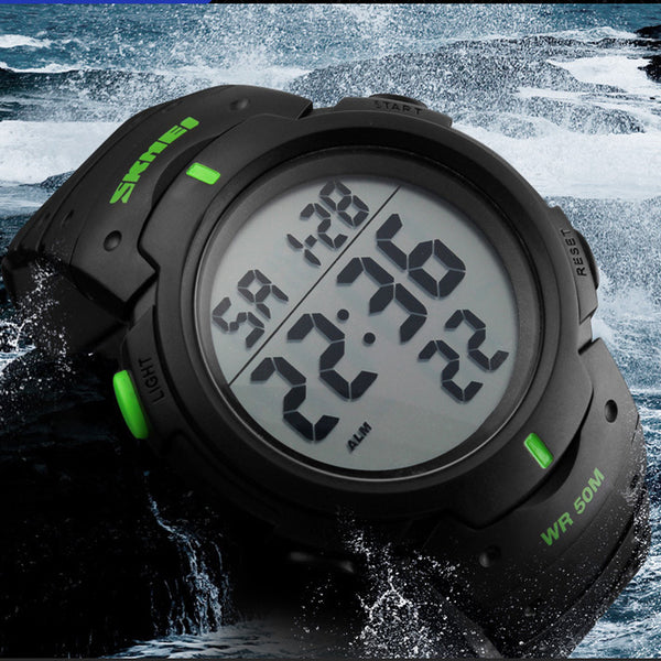 Skmei Luxury Brand Mens Sports Watches Dive 50m Digital LED Military Watch Men Fashion Casual Electronics Wristwatches Hot Clock