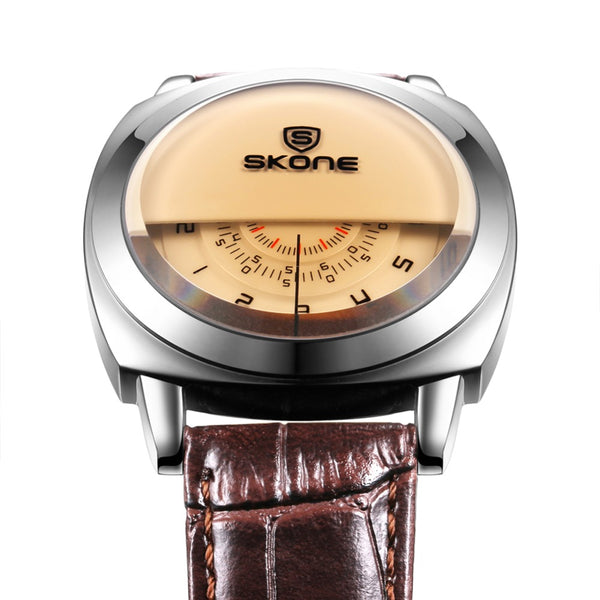 2016 Hot!Casual SKONE Genuine Men & Women Brand Wristwatches Special design Military Leather Sports Watch Relogio Masculino