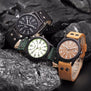 Men Watches relogio masculino Classic Men's Waterproof Date Leather Strap Sport Quartz Army Watch Men Cool montre homme