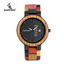 BOBO BIRD WP14-1 Colorful Wooden Watch for Men Women Fashion Wood Strap Week Display Date Quartz Watches Luxury Unisex Gift