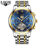 LIGE Men Watches New Top Brand Luxury Automatic Mechanical Watch Business Waterproof Sport Clock Men Watches Relogio Masculino