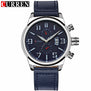 CURREN Mens Watches Top Brand Luxury Leather Waterproof Male Date Quartz Watch Men Fashion Casual Sport Clock Analog Wristwatch