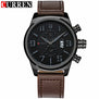 CURREN Mens Watches Top Brand Luxury Leather Waterproof Male Date Quartz Watch Men Fashion Casual Sport Clock Analog Wristwatch