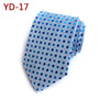 Jbersee Mens Ties silk Tie Slim Business Wedding Necktie Blue Ties Men Polka Dot Ties for Men Gravata 8cm LD8057