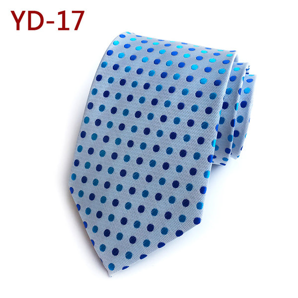 Jbersee Mens Ties silk Tie Slim Business Wedding Necktie Blue Ties Men Polka Dot Ties for Men Gravata 8cm LD8057