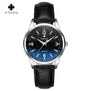 2018 Blue Glass Men Waterproof Quartz Watches Men Brand Luxury WWOOR Luminous Analog Clock Leather Strap Sport Wrist Watch 8861