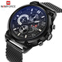 Naviforce Luxury Brand Men Stainless Steel Analog Watches Men's Quartz 24 Hours Date Clock Man Fashion Casual Sports Wirst Watch
