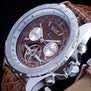 JARAGAR New Luxury Design Automatic Skeleton Mechanical Men Watches Vintage Dress Reloj Fashion Leather Strap Relogio Masculino