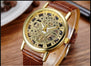2017 PINBO Skeleton Watch Men Top Brand Luxury Famous Gold Male Clock Quartz Watch Wrist For Men Quartz-Watch relogio masculino