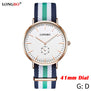 LONGBO Brand Fashion Lovers Watch For Men 41mm Dial Simple NATO Nylon Braided Waterproof Unisex Quartz Wrist Watches Women 80255