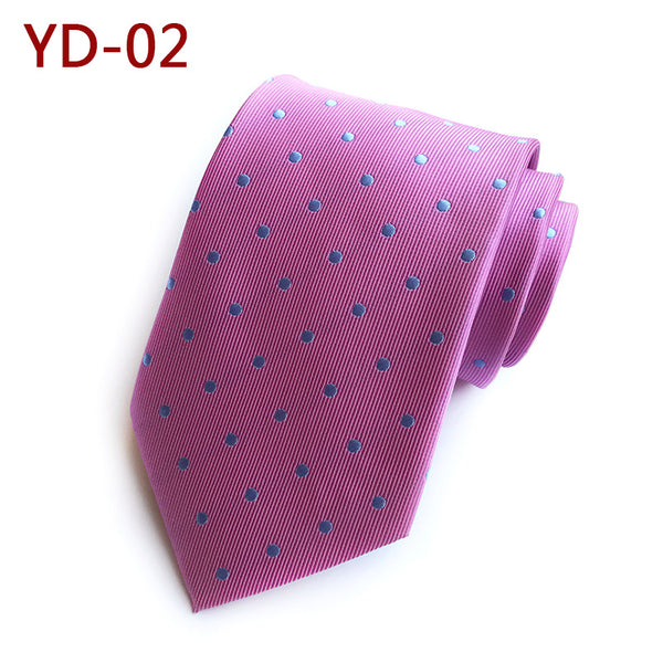 Jbersee Mens Ties silk Tie Slim Business Wedding Necktie Blue Ties Men Polka Dot Ties for Men Gravata 8cm LD8057