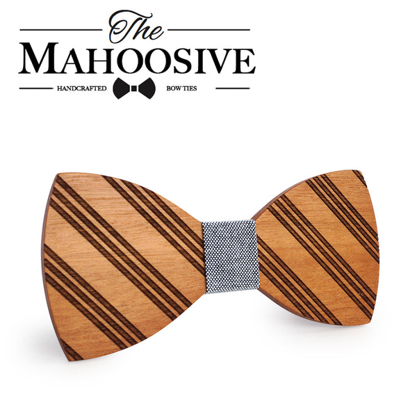 Mahoosive Gravata Wedding Bow Tie Wooden Butterfly For Men's Suit Shirt Necktie Jewerly Accessory