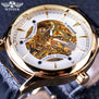 Winner 2016 Fashion Black Golden Star Luxury Design Clock Mens Watch Top Brand Luxury Mechanical Skeleton Watch Male Wrist Watch