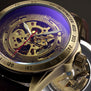 Automatic Mechanical Watches Men Steampunk Skeleton Wrist Watch Power Self Widing Bronze Antique Leather Clock Mens Wristwatches
