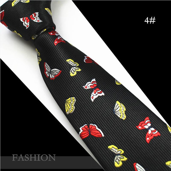 JEMYGINS Animal Mens Ties Silk Jacquard Weave Christmas Tie Slim Necktie Gravata Classic Fashion Business Wedding Tie For Men