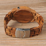 BOBO BIRD M30 Zebra Wooden Quartz Watch With Wood Band Lightweight Vintage Wooden Men Analog Luminous Pointers Watch