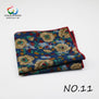Genuine Yiyanyang Cotton Floral Pocket Square 9.05 Inch Camo Color Polyester Paisley Handkerchief Tie For Men Gift Gentle Hanky