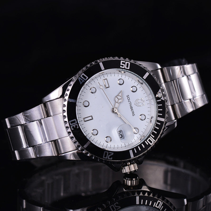 2018 Luxury role Fashion Mens Watches Quartz Steel SOUTHBERG Top Brand Green Wrist Watch For Man relogio masculino