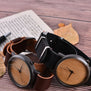 Bamboo Modern Wristwatch Analog Nature Wood Fashion Soft Leather Creative Birthday Gifts Wooden Watches Quartz Watch Men