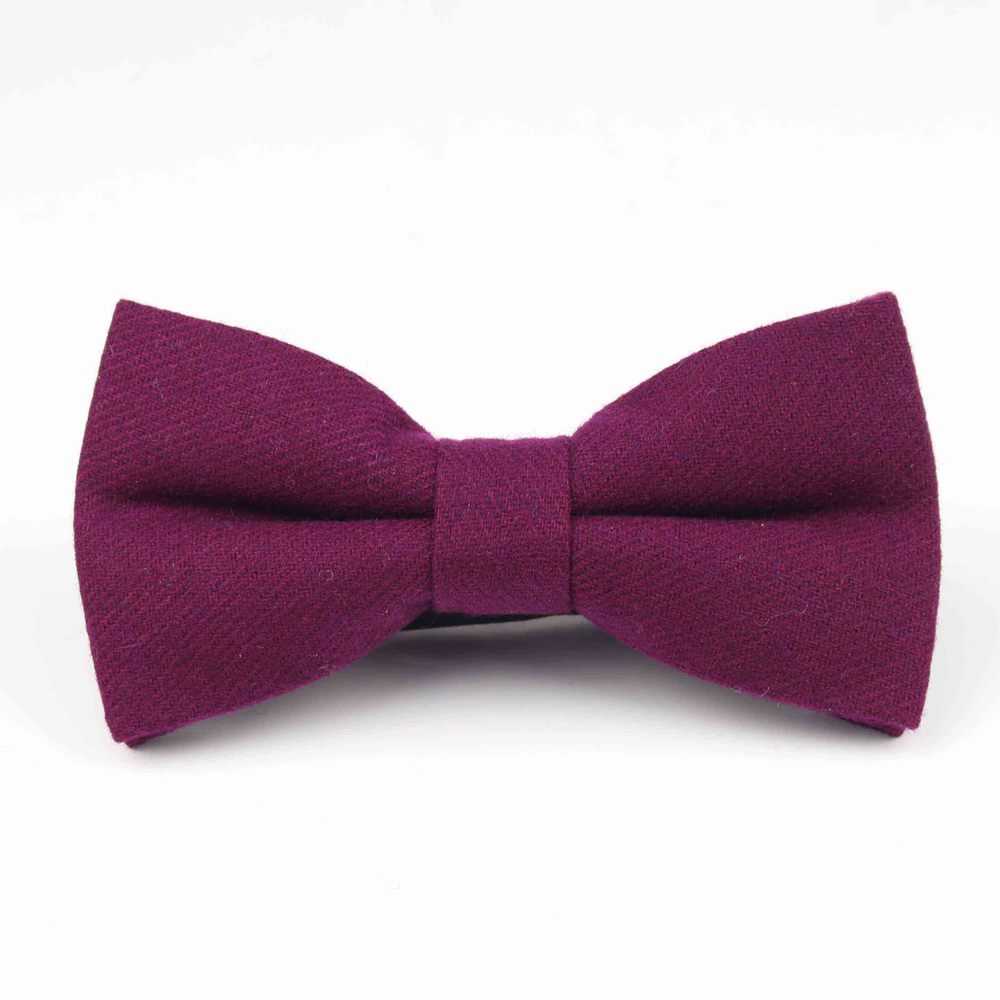Mens Formal Wear Thick Business Bowtie Butterfly Men Dick Solid Color Wool Cravat Unisex England Style Bow Tie