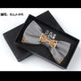 Korean Formal Mens Bow Tie With Metal Decorate Groomsman Groom Bow Ties For Men Wedding Party Bowtie Gift Box Butterfly Neckwear