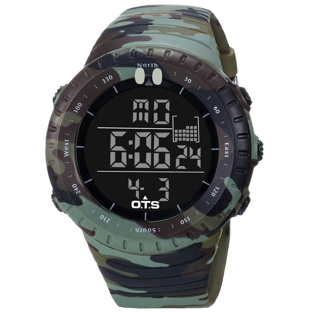 OTS Luxury Brand Military Digital Watch Men Sports Watches 50M Waterproof Swimming Outdoor Climbing Wristwatch relogio masculino