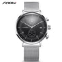 SINOBI New Men Watch Brand Business Watches For Men Ultra Slim Style Wristwatch JAPAN Movement Watch Male Relogio Masculino