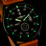 INFANTRY Sport Watch Men Glow in dark Dayjust Wriswatch Mens Watches Top Brand Luxury Leather Relogio Masculino World Of Warship