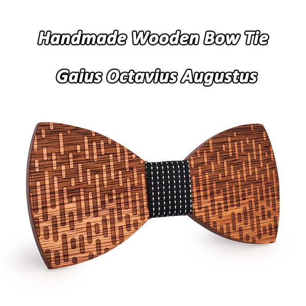 MAHOOSIVE Wood Bow Tie Wedding Decoration High Quality Handmade Wooden Bow Ties with Case Free Ultra-light Fashion