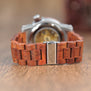 BOBO BIRD Wood&Steel Exposed Mechanical Watch Wooden Band Vintage Bronze Skeleton Male Antique Steampunk Casual Automatic
