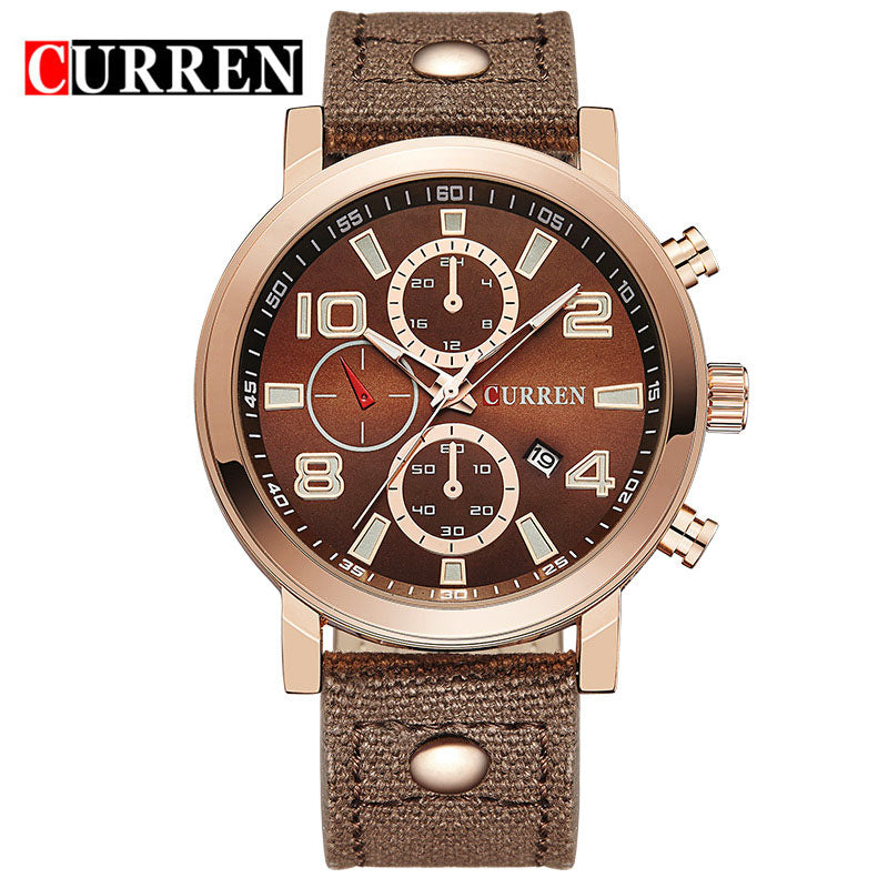 CURREN Mens Watches Top Brand Luxury Leather Casual Quartz Watch Men Military Sport Clock Wrist Watch For Men Relogio Masculino