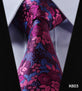 TF2005B8 Blue Floral Paisley 3.4" 100% Silk Jacquard Woven Classic Man's Tie Necktie