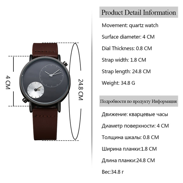 TOMI Minimalist Design Switzerland Watches Carnival Luxury Brand Watch New Men Business Quartz Watch Casual Leather Wristwatches