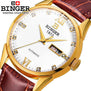 Binger Luxury Watch Men Automatic Watch Calendar High Quality Man Watches Sapphire Crystal Wristwatch Retro Relogios Masculino