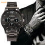 MIGEER Fashion Men's Watch Luxury Stainless Steel Band Alloy Dial Analog Quartz Wrist Watches Men Dress Watches reloj hombre