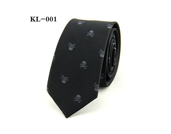 Mantieqingway 6cm Classic Skull Necktie for Men's Suits Skeleton Jacquard Skinny Collar Tie Bridegroom Tuxedo Gravata Cravat