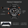 SMAEL Brand Fashion LED Watch 50M Waterproof Analog Quartz Dual Display Watch Military Sports Men's Watches Relogio Masculino