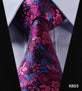 TF2005B8 Blue Floral Paisley 3.4" 100% Silk Jacquard Woven Classic Man's Tie Necktie