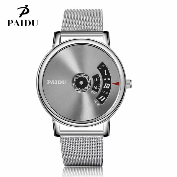 PAIDU Full Steel Watch Fashion Special Design Luxury Elegant Men Women Unisex Quartz Wristwatch Male Clock high quality relojes