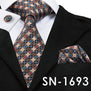 SN-1518 New Arriving Ties Men Fashion 2017 Hi-Tie Design Royal Blue Neck Tie Pocket Square Cufflinks Set for Mens Business Party