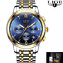 LIGE Luxury Brand Watches Men Fashion Sport Military Quartz Watch Men Full Steel Business Waterproof Clock Man Relogio Masculino